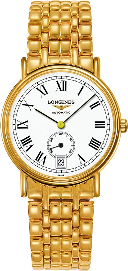 Longines Presence Automatic Yellow Gold Tone Luxury Watch L4.804.2.11.8