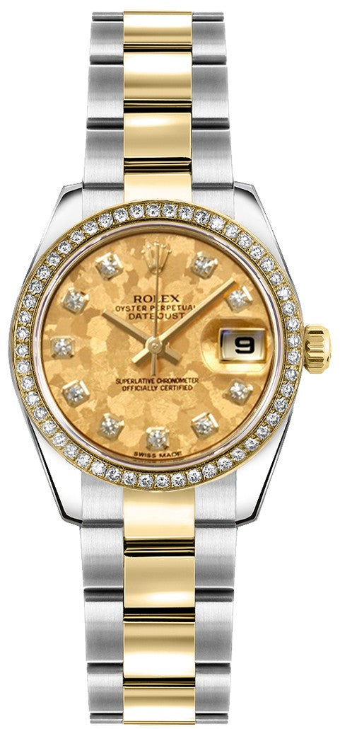 Rolex Lady-Datejust 26 Diamond Gold & Steel Watch 179383