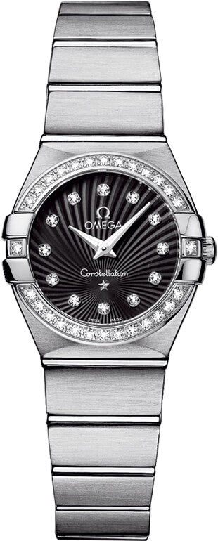 Omega Constellation Black Supernova Dial Diamond Watch 123.15.24.60.51.001