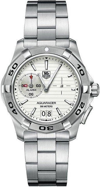 Tag Heuer Aquaracer White Dial Men's Alarm Watch WAP111Y.BA0831