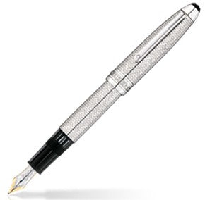 MontBlanc Meisterstuck Solitaire Silver Barley Fountain Pen 104554