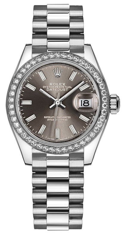 Rolex Lady-Datejust 28 Platinum Watch 279136RBR-0009