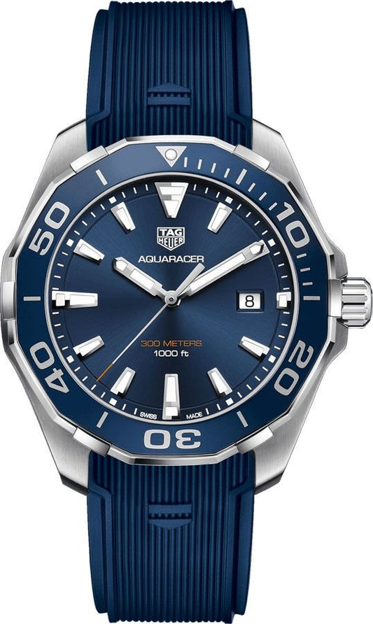 Tag Heuer Aquaracer Brushed Blue Dial Men's Watch WAY101C.FT6153