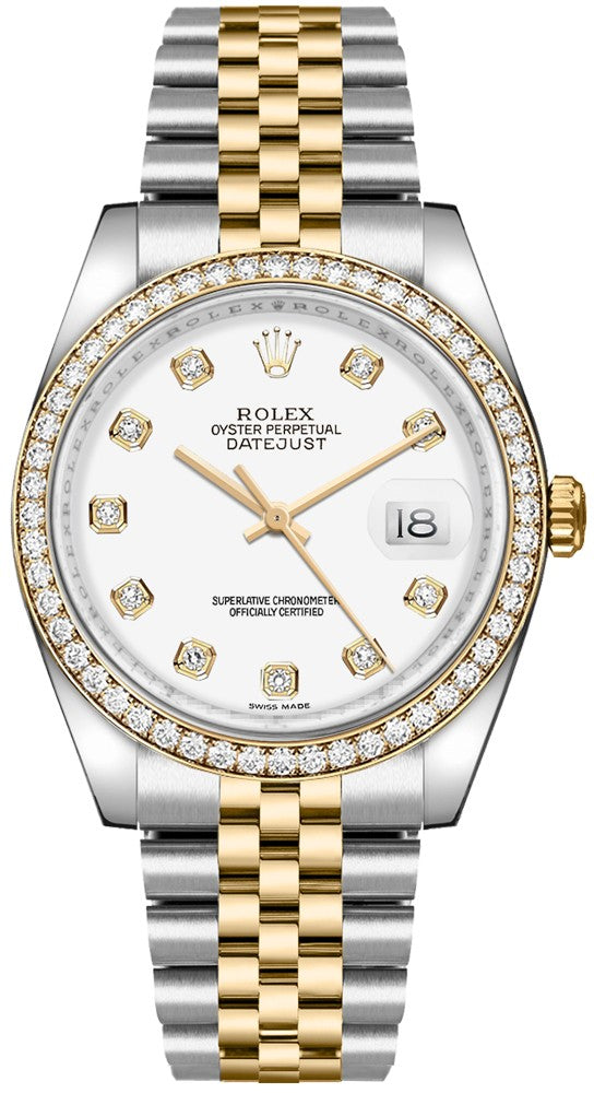 Rolex Datejust 36 Women's White Dial Watch 116243-0021