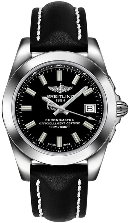 Breitling Galactic 36 Black Dial Women's Watch W7433012/BE08-414X