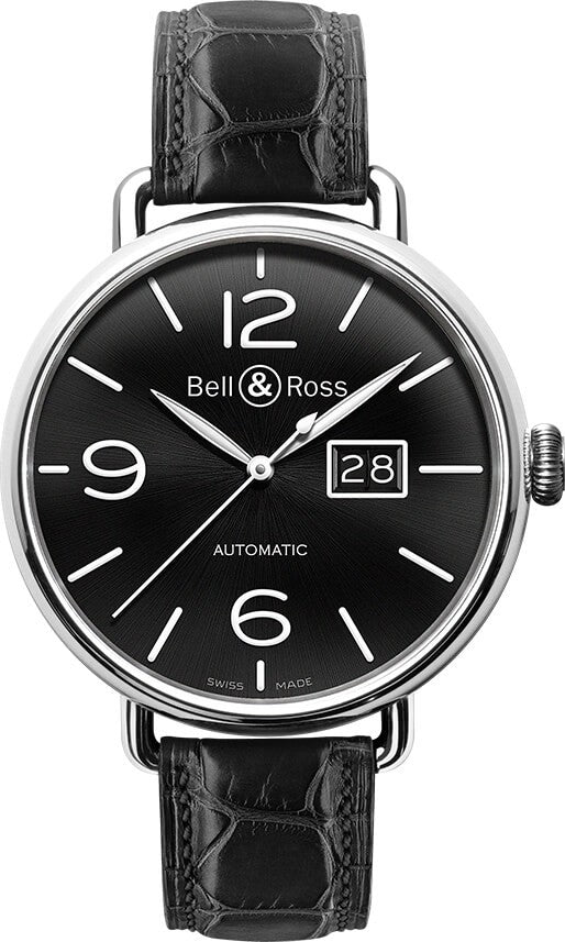 Bell & Ross Vintage WW1 Automatic Black Dial Men's Watch BRWW196-BL-ST/SCR