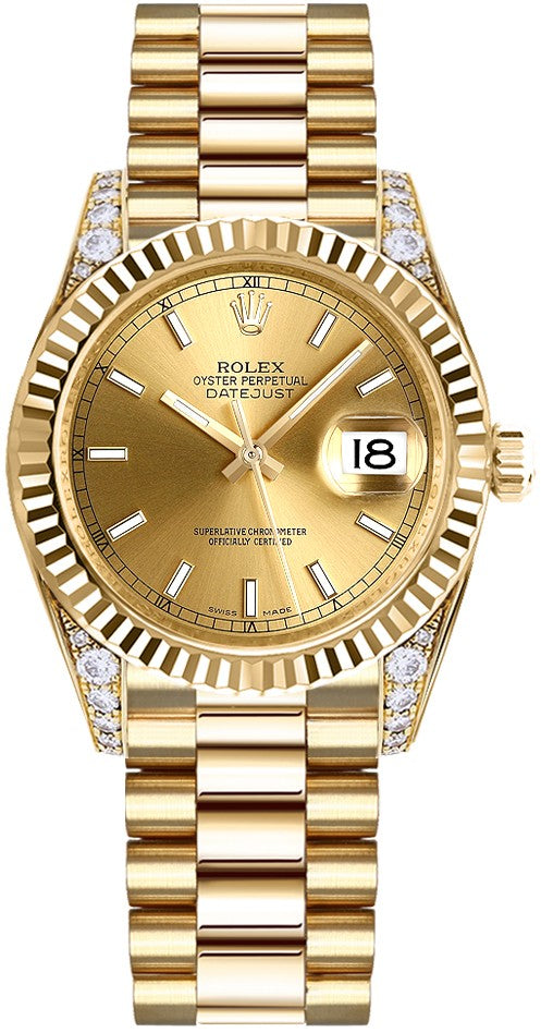 Rolex Datejust 31 Solid Yellow Gold Women's Watch 178238