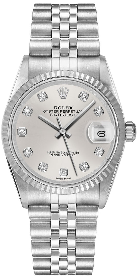 Rolex Datejust 31 Silver Dial Jubilee Bracelet Women's Watch 78274