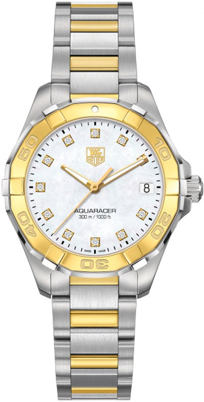 Tag Heuer Aquaracer White Pearl Ladies Watch WAY1351.BD0917