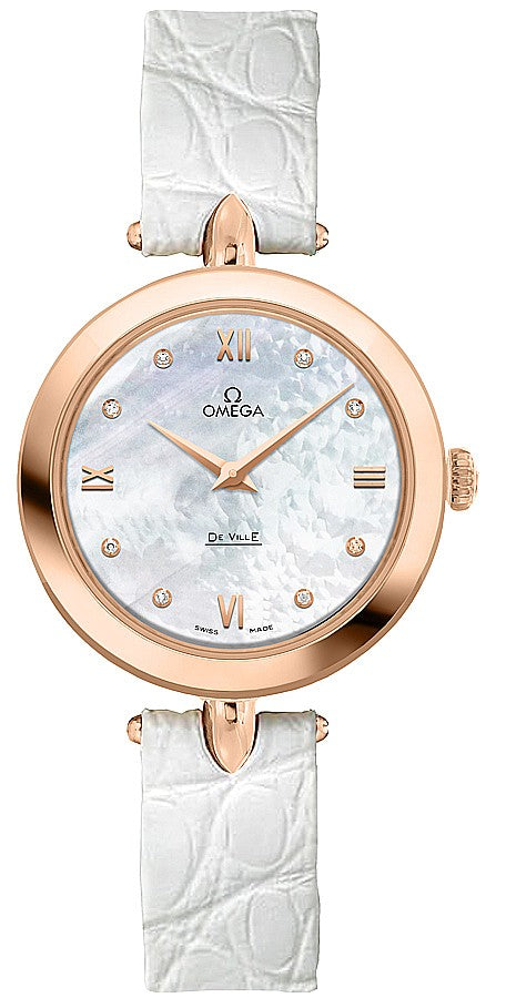 Omega De Ville Prestige Solid Gold Women's Watch 424.53.27.60.55.002