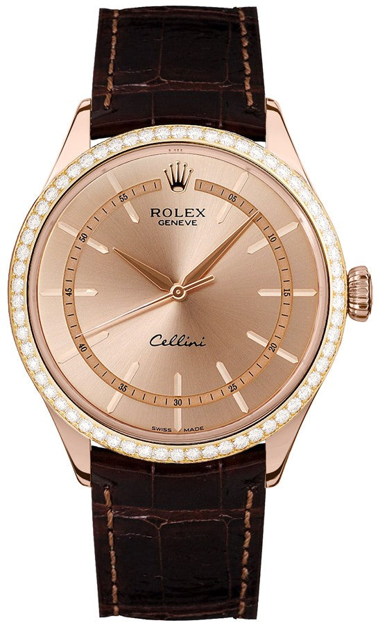 Rolex Cellini Time Everose Gold Men's Watch 50705RBR