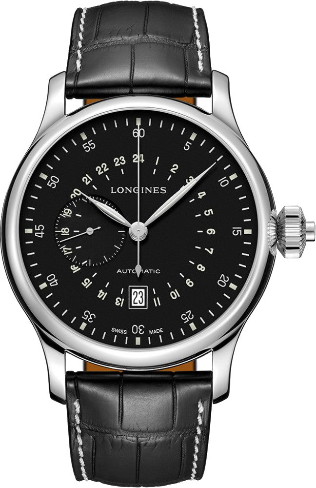 Longines Heritage Automatic Black Dial Men's Watch L2.797.4.53.0