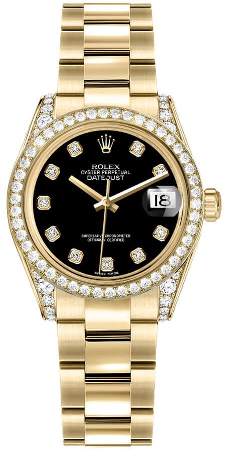 Rolex Datejust 31 Black Diamond Dial Watch 178158-0082