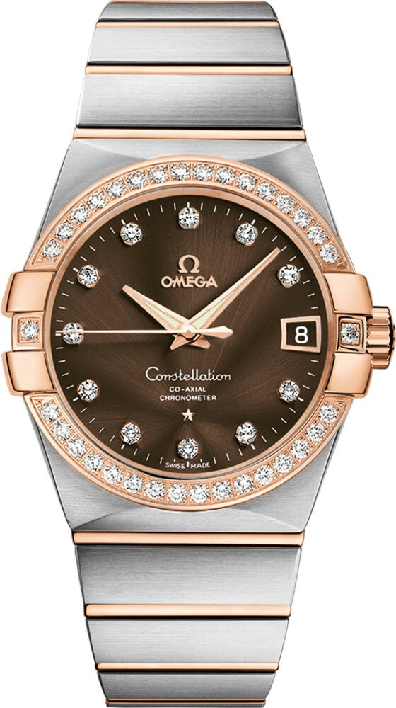 Omega Constellation Brown Dial Diamond Men's Watch 123.25.38.21.63.001