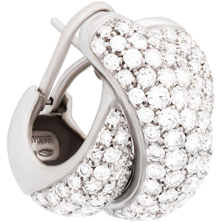 Damiani Earrings, 5.566 Carat Diamonds on 18k White Gold 20000914