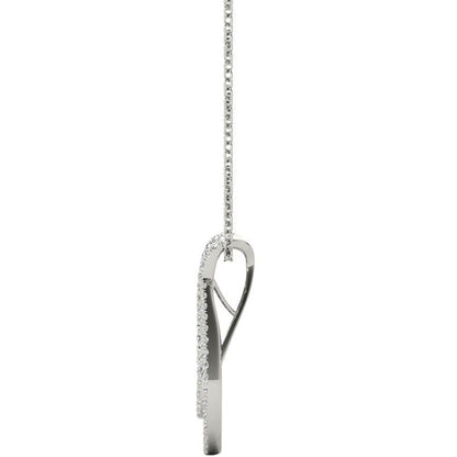 Diamond Pendant, .84 Carat on 18k White Gold P21962W