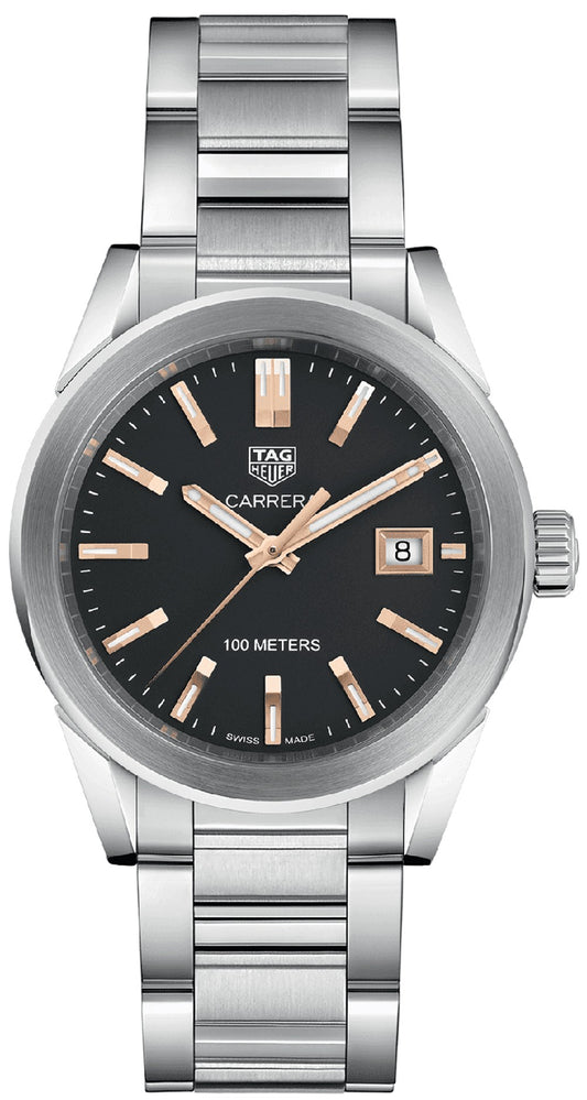 Tag Heuer Carrera Black Dial Stainless Ladies Watch WBG1311.BA0758