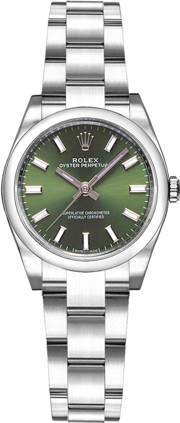 Rolex Oyster Perpetual 26 Green Dial Women's Watch 176200-0014