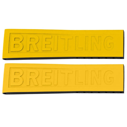 Breitling TwinPro 24mm Yellow Rubber OEM Watch Strap 242S