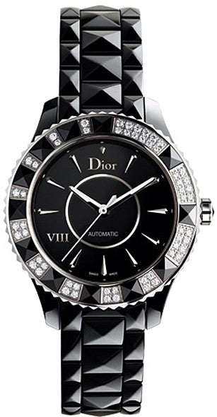 Christian Dior VIII Diamond Black Ceramic Women's Watch CD1235E0C001