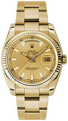 Rolex Day-Date 36 Luxury Yellow Gold Watch 118238-0110