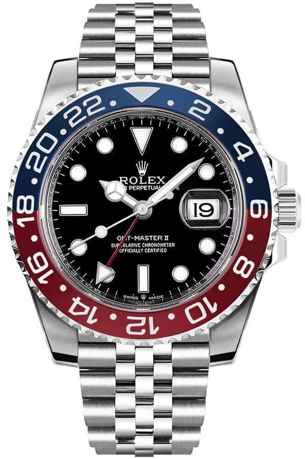 Rolex GMT-Master II Pepsi Oystersteel Jubilee Men's Watch 126710BLRO-0001