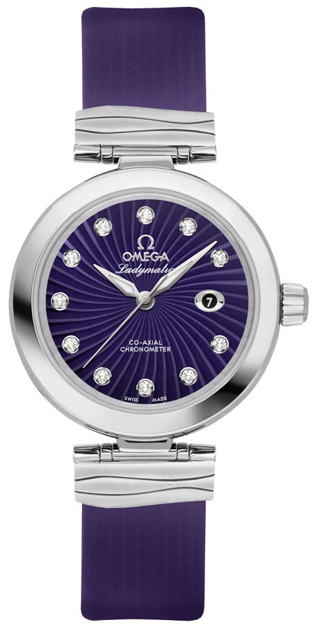 Omega De Ville Ladymatic Purple Dial Women's Watch 425.32.34.20.60.001