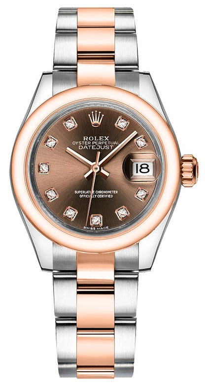 Rolex Lady-Datejust 28 Rose Gold & Steel Women's Watch 279161-0012