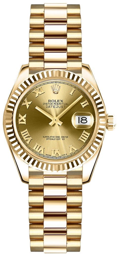 Rolex Lady-Datejust 26 Solid Gold Watch 179178