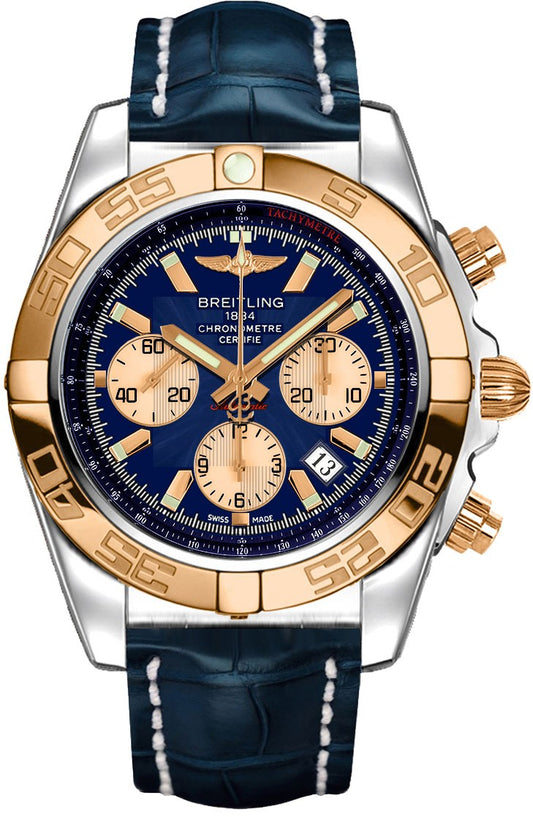 Breitling Chronomat 44 Blue Dial Chronograph Men's Watch CB0110121C1P1