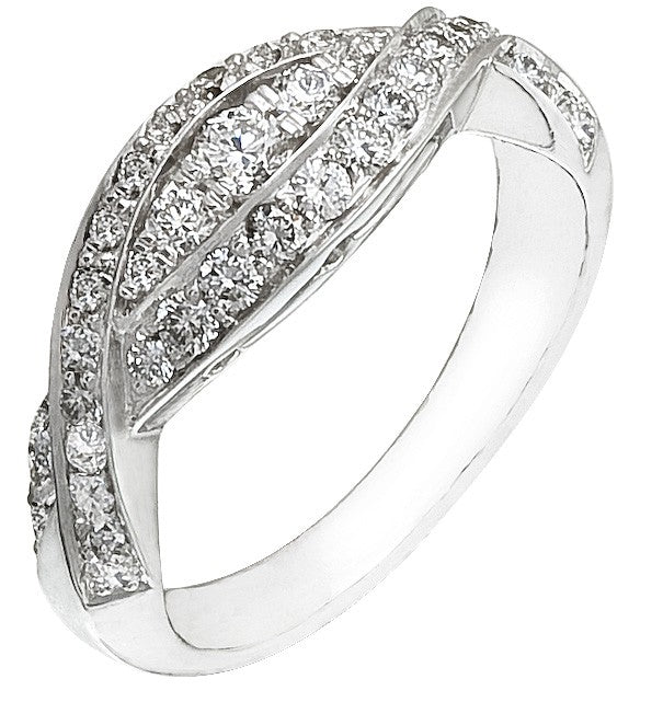 Diamond Ring, .73 Carat Diamonds on 14K White Gold