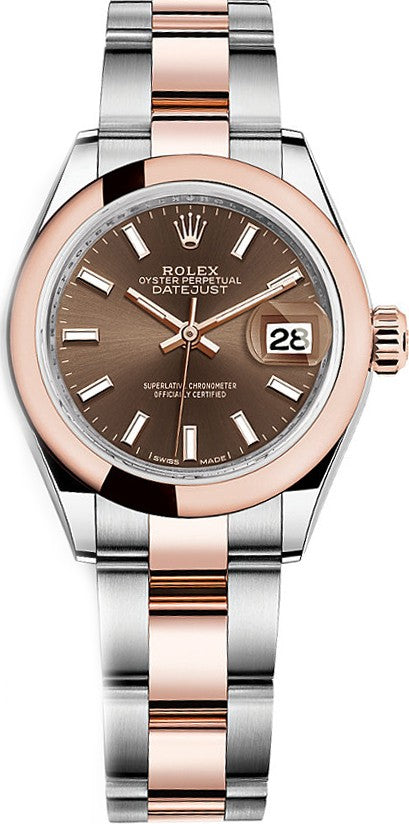 Rolex Lady-Datejust 28 Rose Gold & Steel Women's Watch 279161-0018