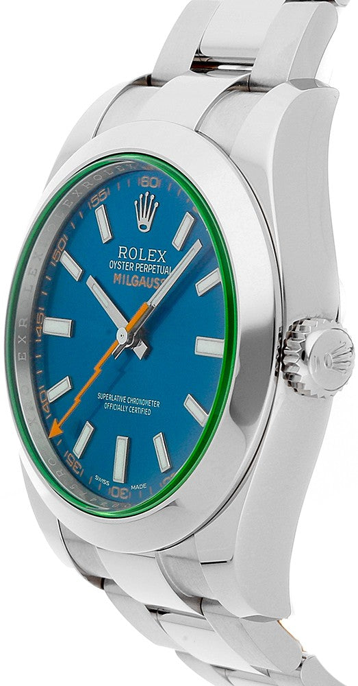 Rolex Milgauss Z-Blue Dial Luxury Men's Watch 116400GV-0002