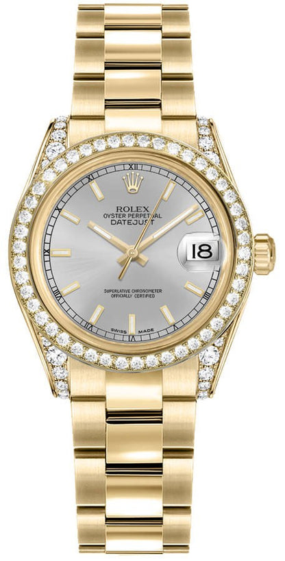 Rolex Datejust 31 Silver Dial Diamond Women's Watch 178158-0087