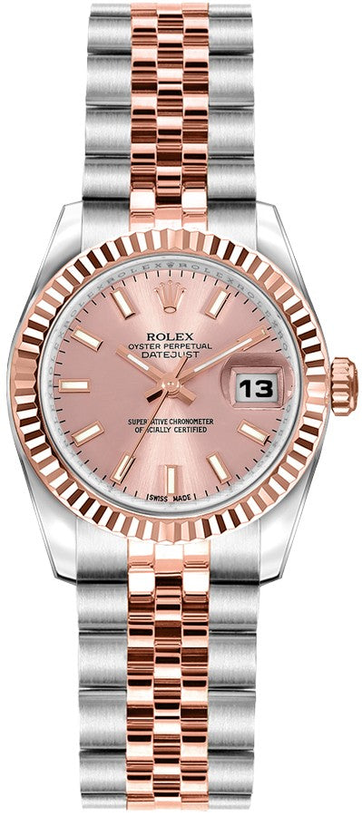 Rolex Lady-Datejust 26 Pink Dial Women's Watch 179171