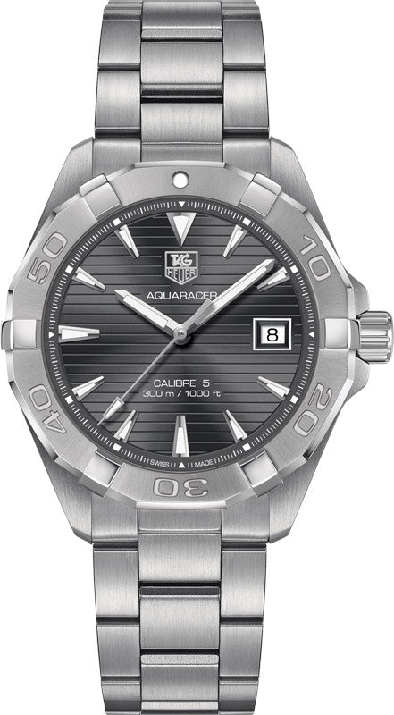 Tag Heuer Aquaracer Guilloche Grey Dial Calibre 5 Men's Watch WAY2113.BA0928