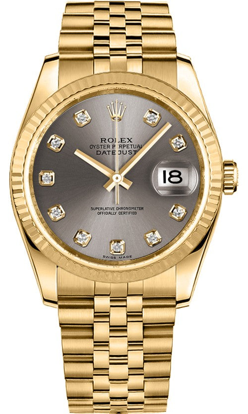 Rolex Datejust 36 Solid 18K Gold Watch 116238-0079