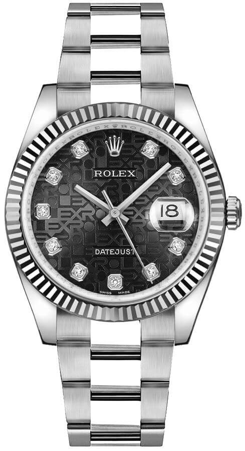 Rolex Datejust 36 Black Diamond Watch 116234-0122