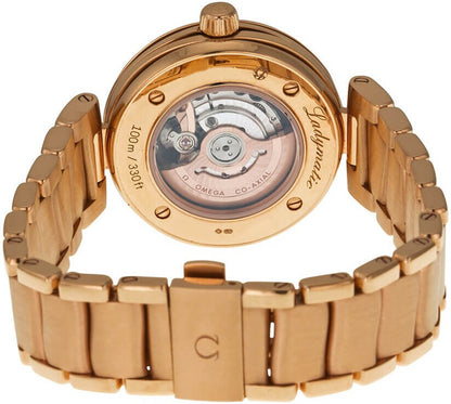 Omega De Ville Ladymatic Solid 18k Rose Gold 34mm Women's Watch 425.60.34.20.63.001