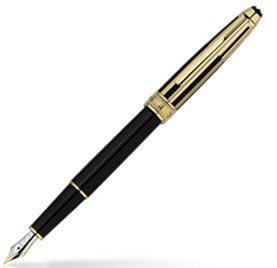 MontBlanc Meisterstuck Solitaire Doue Gold & Black Fountain Pen 35986