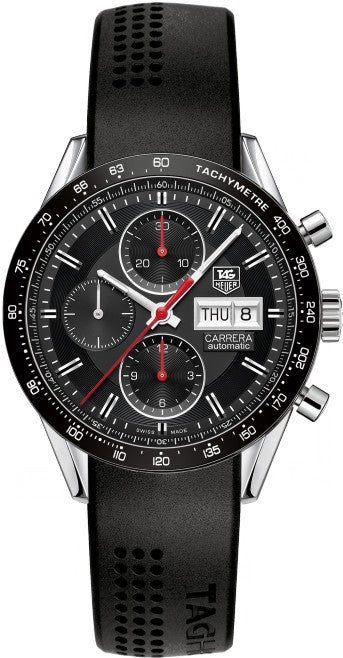 Tag Heuer Carrera Black Dial Steel Men's Watch CV201AH.FT6014