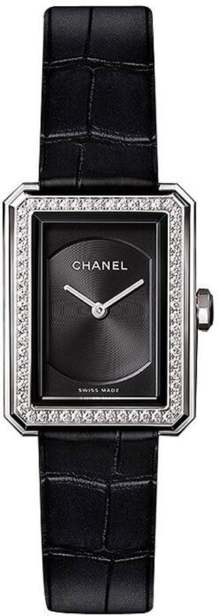 Chanel Boy-Friend Black Dial Diamond Luxury Women's Watch H4883