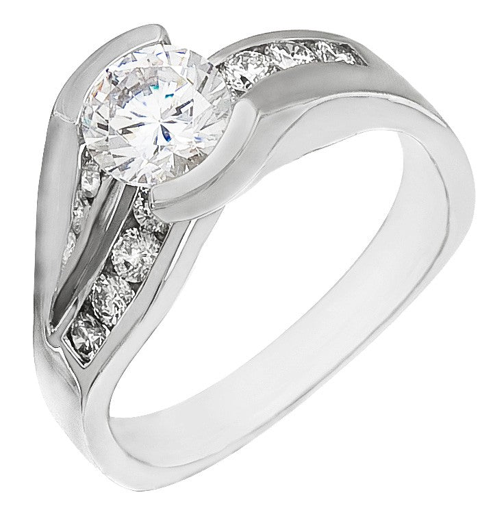 Diamond Ring, .40 Carat Diamonds on 14k White Gold RWG320