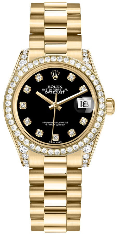 Rolex Datejust 31 Black Diamond Women's Watch 178158-0011