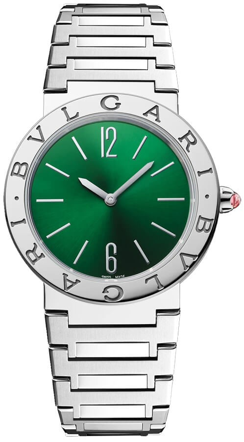 Bvlgari Bvlgari Green Dial Steel Quartz Women's Watch 103066