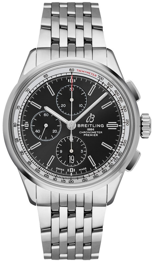 Breitling Premier Chronograph 42 Black Dial Men's Watch A13315351B1A1