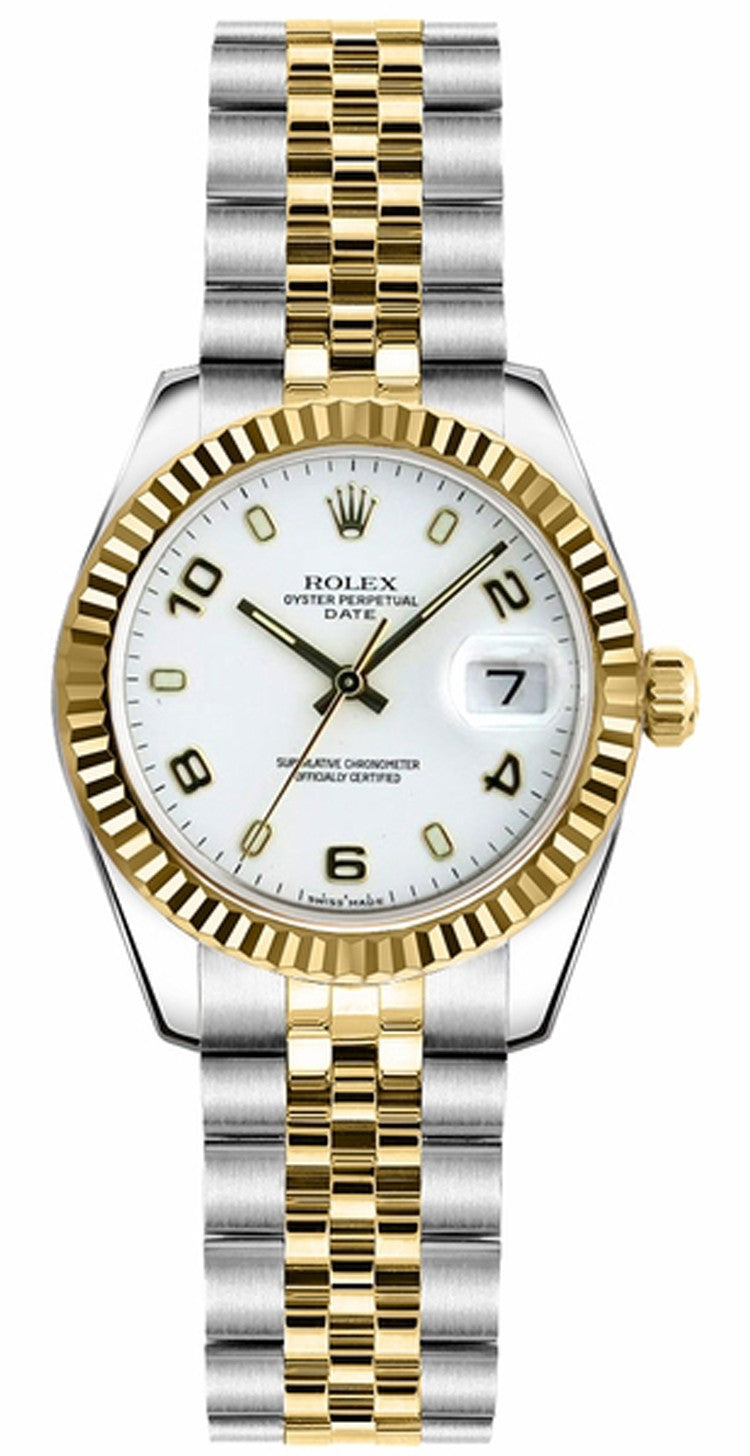 Rolex Lady-Datejust 26 White Dial Women's Automatic Watch 179173