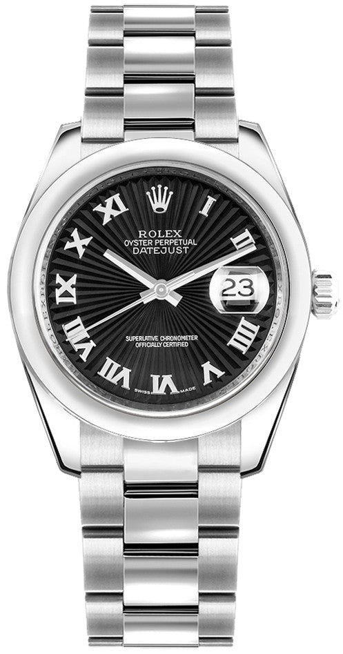 Rolex Datejust 31 Sunbeam Black Dial Watch 178240