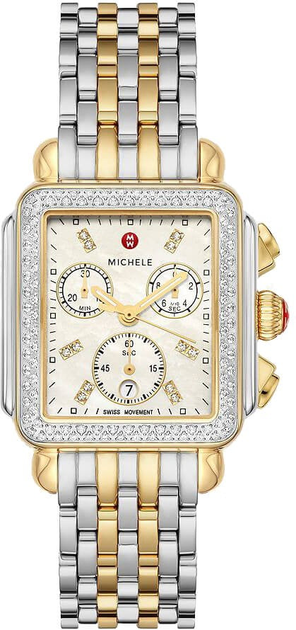 Michele Deco Two Tone Diamond Bezel Women's Watch MWW06A000776