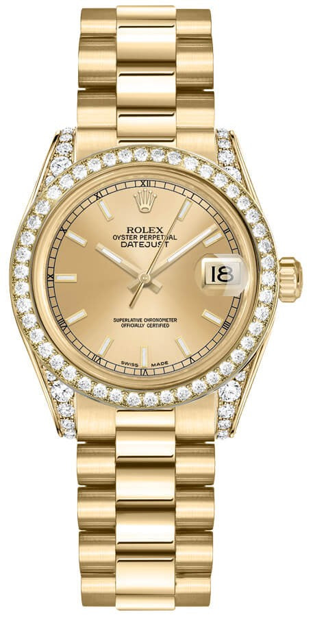 Rolex Datejust 31 Solid 18k Gold Women's Watch 178158-0076